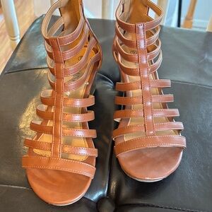 Adonna Brown Strappy Sandals